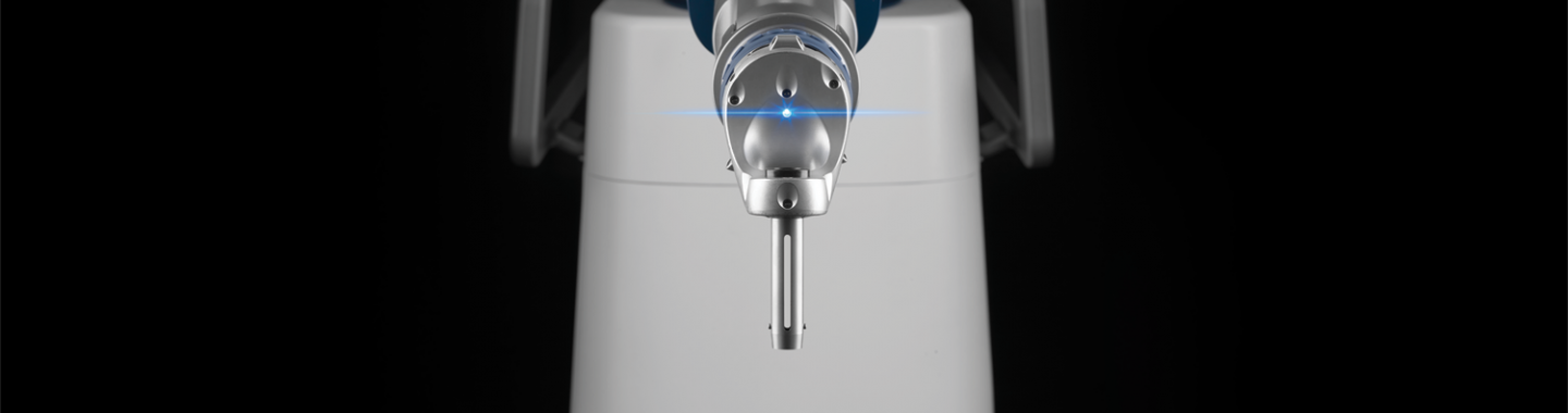 Spine Robotics System Arm with Blue Laser.